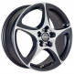Ronal R53 W8 R18 PCD5x120 ET30 DIA82 matt black front diamond cut